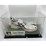 Jason Gillespie Player Worn Shoe, 200th Wicket, with Display Case and Plaque