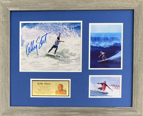 Kelly Slater Personally Signed Surfing Photo Tribute