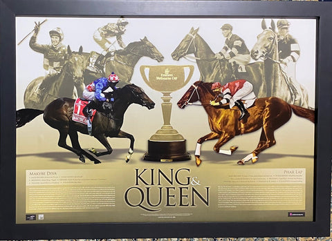 King & Queen -  Makybe Diva and Phar Lap Framed Tribute