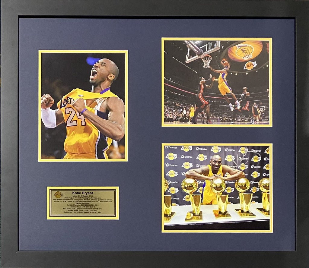 Kobe Bryant Personally Signed "Career Tribute", Stunning Piece, Framed