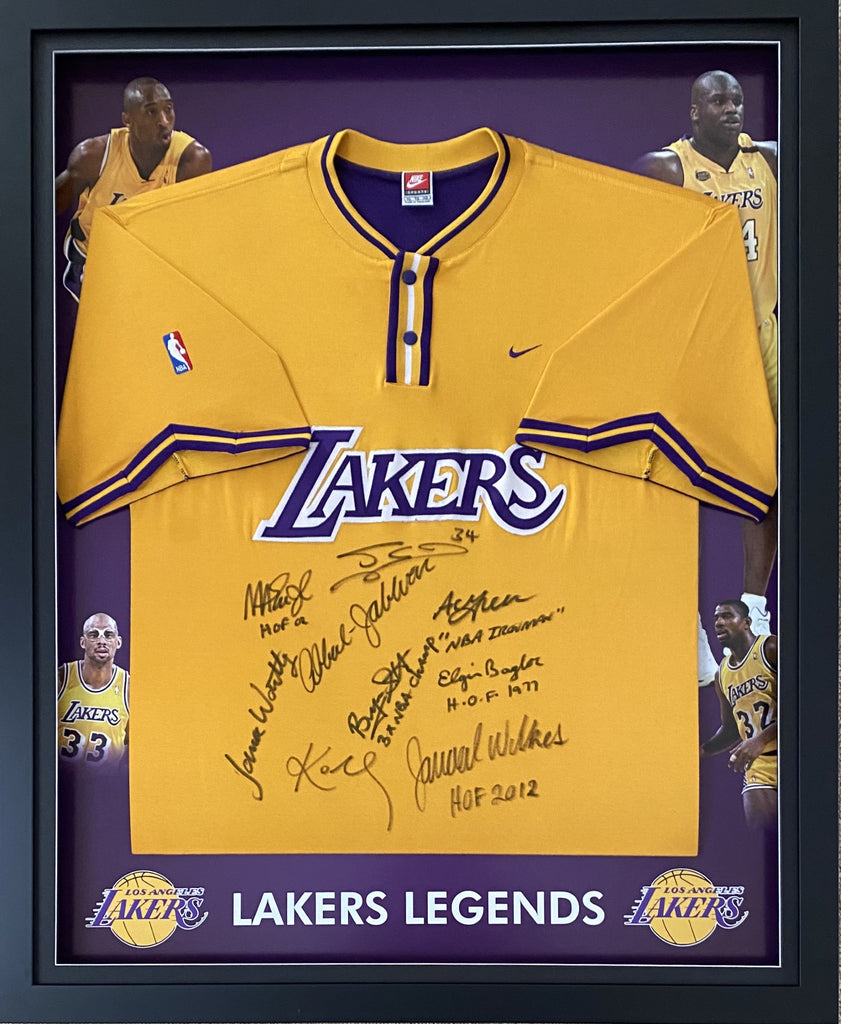 LA Lakers Legends Signed Jersey - Magic, Kobe, Shaq, Kareem