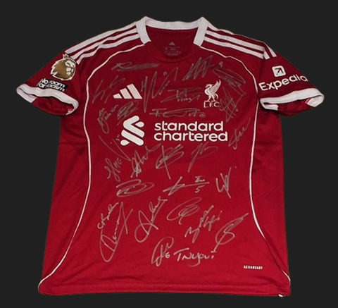 Liverpool 2025-26 EPL Team Signed Jersey - Pre-Order