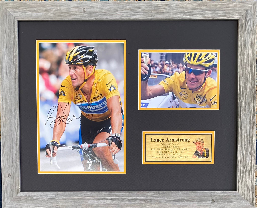 Lance Armstrong Personally Signed Photo Tribute, Framed Display