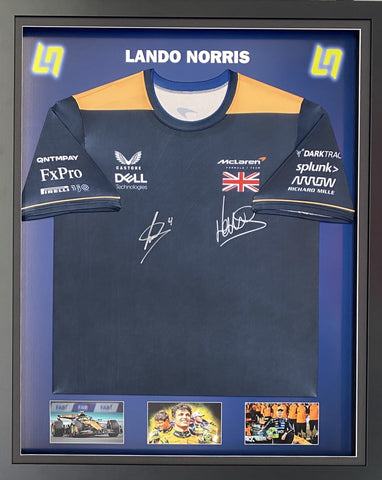 Lando Norris Personally Signed F1 McLaren Team Shirt