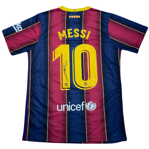 Lionel Messi Personally Signed 2020-2021 Barcelona Home Shirt