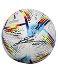 Lionel Messi Signed FIFA World Cup 2022 Argentina Soccer Ball / Football with Display Case and Plaque