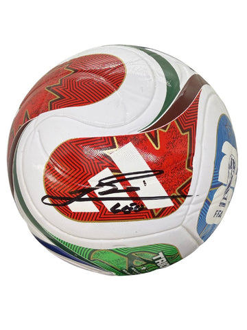 Lionel Messi Signed 2026 FIFA World Cup Soccer Ball / Football with Display Case and Plaque