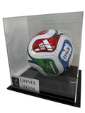 Lionel Messi Signed 2026 FIFA World Cup Soccer Ball / Football with Display Case and Plaque