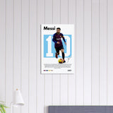 Lionel Messi Wall Art – Barcelona Kit with Signature Print. Canvas Available in Multiple Sizes