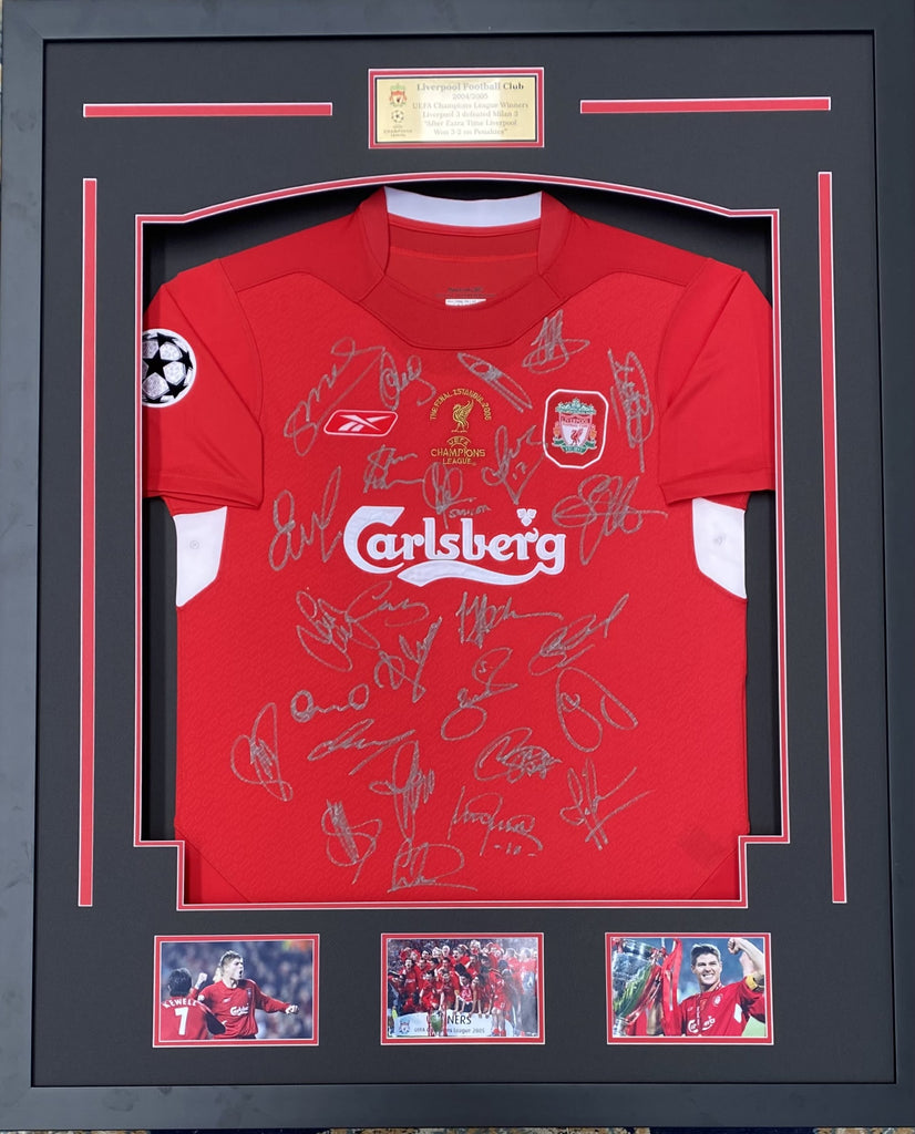 Liverpool FC 2004-2005 UEFA European Champions League Team Signed Jersey