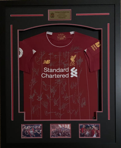 Liverpool FC 2019-2020 EPL Champions Team Signed Jersey - Salah, Van Dijk, Mane