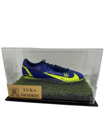 Luka Modrić Personally Signed Football Boot with Display Case and Plaque – Ballon d’Or Winner & 6-Time Champions League Champion