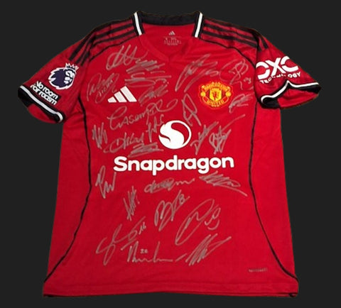Manchester United 2025-26 EPL Team Signed Jersey - Pre-Order