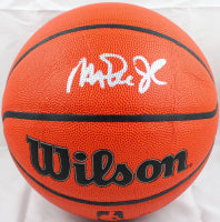 Magic Johnson Personally Signed Basketball (Beckett) with Display Case and Plaque