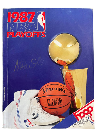 Magic Johnson Signed 1987 NBA Playoffs Program (Beckett)