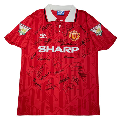 Manchester United 1992/1993 Inaugural EPL Champions Team Signed Jersey