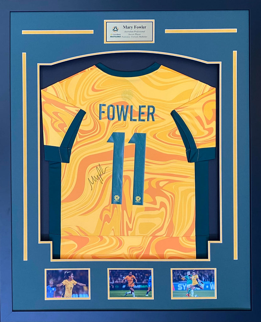 Mary Fowler Personally Signed Matildas Jersey, Framed