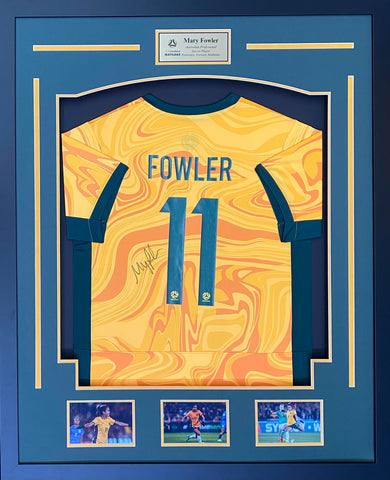 Mary Fowler Personally Signed Matildas Jersey, Framed