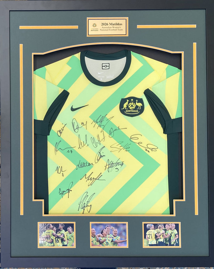 Matildas 2026 Australian Team Signed Jersey, Framed