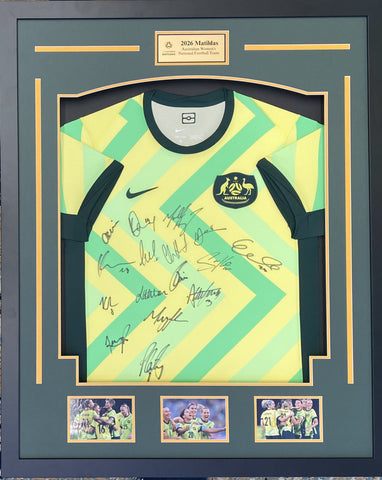 Matildas 2026 Australian Team Signed Jersey, Framed