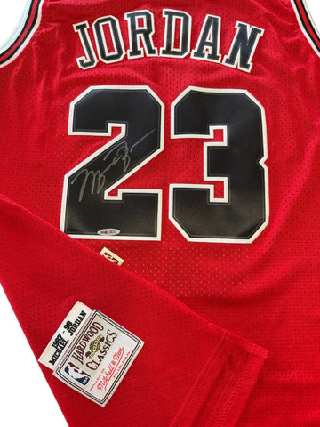 THE FINAL CHAMPIONSHIP ERA - Michael Jordan Signature, Upper Deck Authentication, 1997–98 Mitchell & Ness with Original Tags