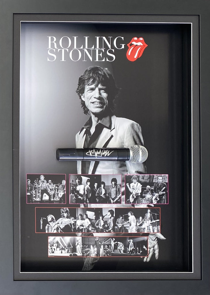 Mick Jagger Personally Signed Deluxe Microphone Display, Framed or Unframed Available - The Rolling Stones