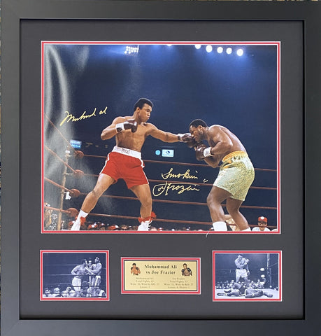 Muhammad Ali & Joe Frazier Dual Signed Photo Tribute
