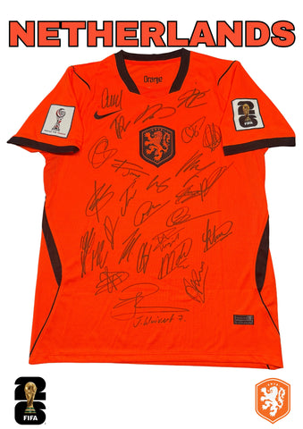 Netherlands 2026 FIFA World Cup Team Signed Jersey