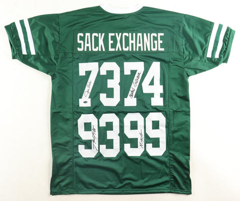 "New York Sack Exchange" Jersey Signed by 4 - Joe Klecko, Abdul Salaam, Mark Gastineau, Marty Lyons (Schwartz COA)