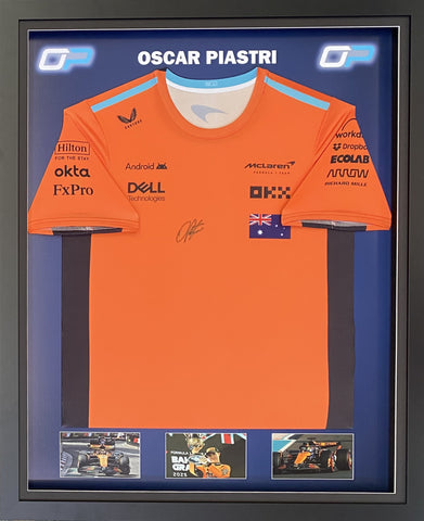 Oscar Piastri Personally Signed F1 McLaren Team Shirt