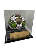 Paris Saint-Germain (PSG) 2025 Champions League Winners Team Signed Ball with Display Case