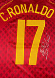Portugal 2004 Euro Team Signed Ronaldo Jersey, #17 Cristiano Ronaldo Single Signed on the Back. 1 Only.