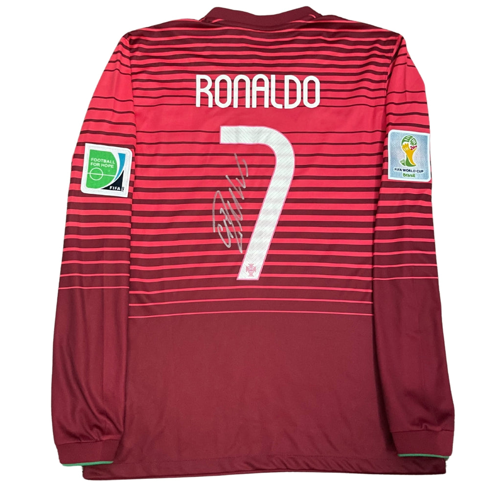 Ronaldo Juventus Tiger Kit Portugal 2014 World Cup Team Signed