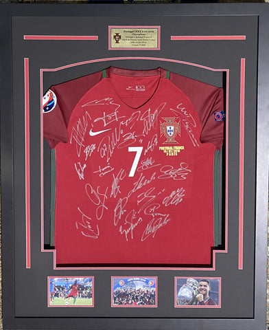 Portugal Team-Signed Jersey, UEFA European Champions Winners 2016 - Ronaldo, Alves, Carvalho