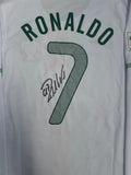 Portugal World Cup 2010 Team Signed Jersey, #7 Cristiano Ronaldo Single Signed on the Back. 1 Only, Long Sleeves.