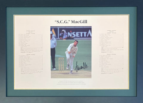 'S.C.G. MacGill' - Stuart MacGill Personally Signed and Framed Print