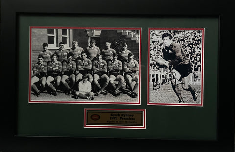 South Sydney Rabbitohs 1971 Premiership Tribute, Personally Signed Photograph by Bob McCarthy.