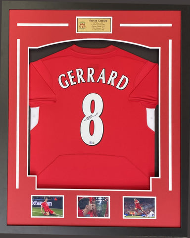 Steven Gerrard Personally Signed Jersey (Beckett)