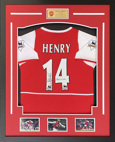 Thierry Henry Arsenal Gunners Personally Signed and Inscribed Jersey