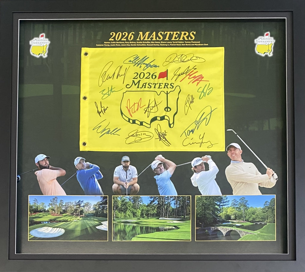 US Masters Mutli-Signed 2026 Golf Flag, Framed