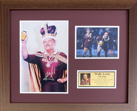 Wally Lewis Queensland Maroons Personally Signed Photo – Framed Tribute