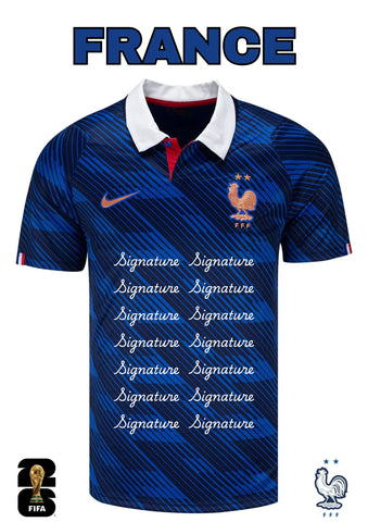 France 2026 FIFA World Cup Team Signed Jersey - PRE ORDER