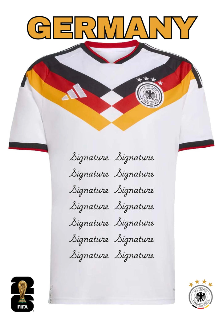 Germany 2026 FIFA World Cup Team Signed Jersey