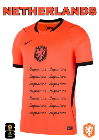 Netherlands 2026 FIFA World Cup Team Signed Jersey - PRE ORDER
