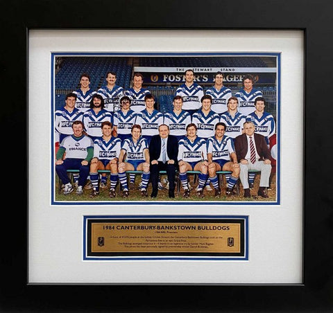 Canterbury Bulldogs 1984 Premiers, Personally Signed by Darryl Brohman, Framed