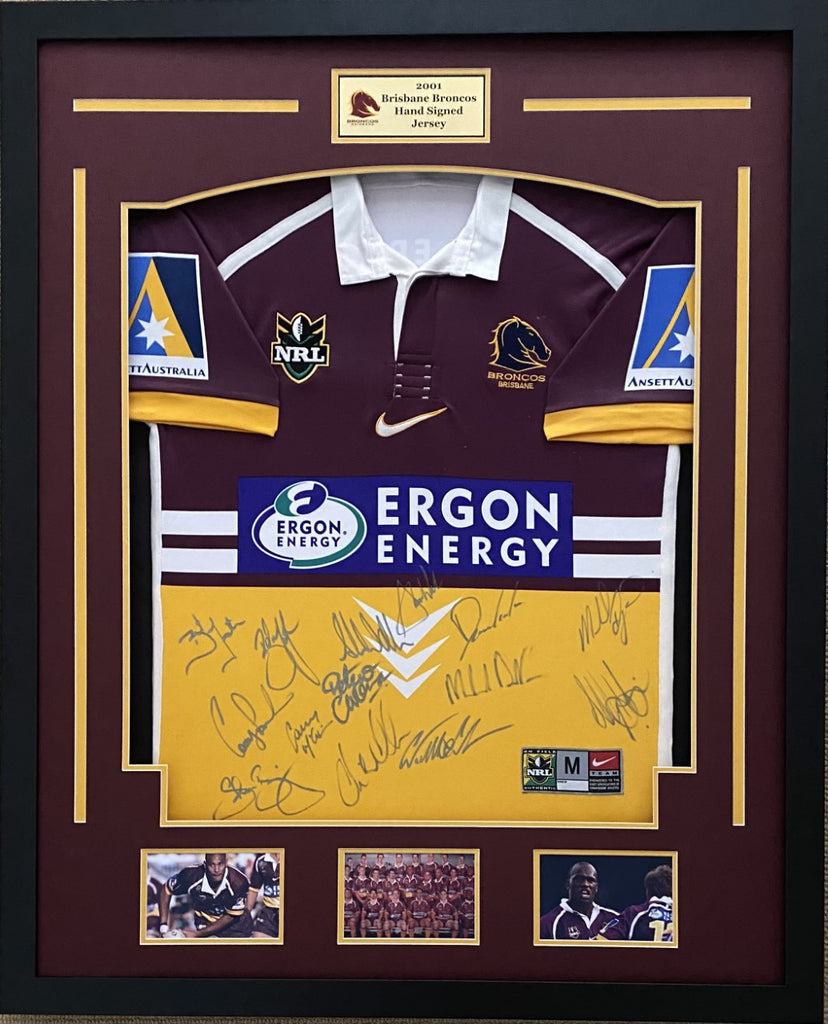 Brisbane Broncos 2001 Team Signed Jersey - Sailor, Parker, Ikin