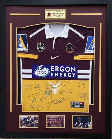 Brisbane Broncos 2001 Team Signed Jersey - Sailor, Parker, Ikin