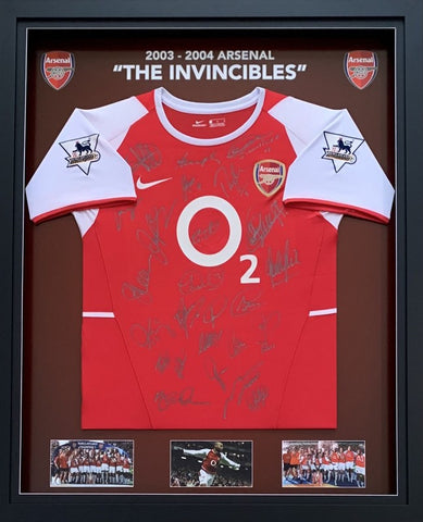 Arsenal "Invincibles" 2003-2004 EPL Champions Team Signed Jersey - Henry, Vieira, Bergkamp