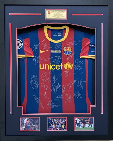 Barcelona 2011 Champions League Team Signed Victory Jersey
