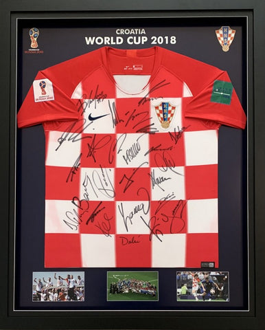 Croatia Home 2018 Team Signed Jersey, slight pink marks on jersey.